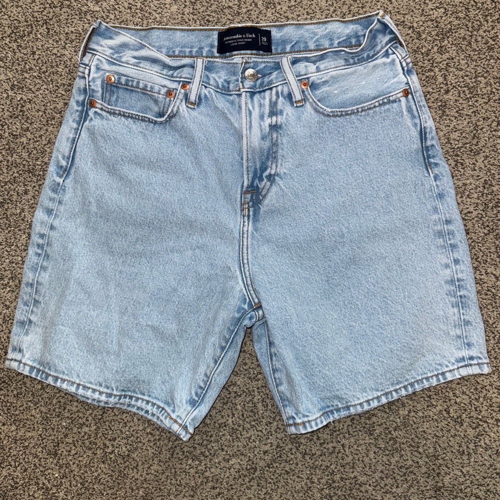 Abercrombie & Fitch Light Blue Denim Shorts